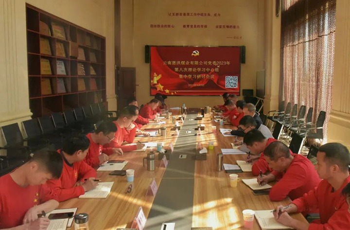 【聚焦云煤】云煤（鸿运国际）集团党委委员、纪委书记翁立志一行到恩洪煤业公司列席指导2023年第八次党委理论学习中心组集中学习钻研会