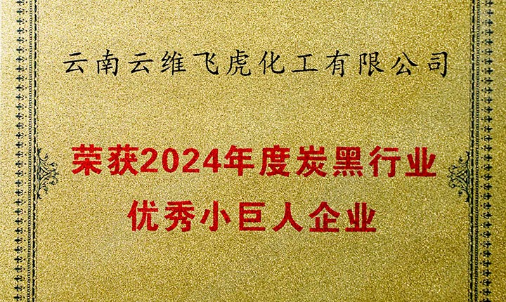 声誉加冕，，，未来可期！云维飞虎公司荣膺“中国炭黑行业优异小巨人”